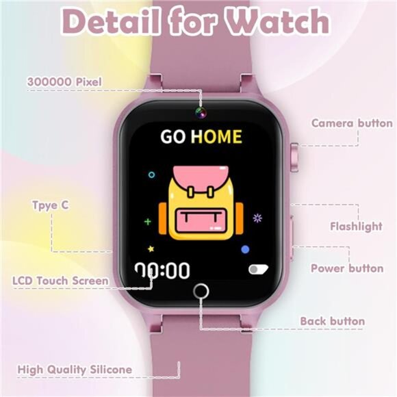 Kids Games Watch, with 26 Puzzle Games, Touch Screen, HD Camera, Alarm Clock, - Picture 5 of 7